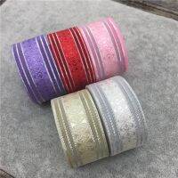 【hot】！ 5Yards 1  25mm Glitter Organza Bow Hair Wedding Decoration Crafts