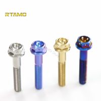 （1 Piece Pack) Titanium Flange Head Race Spec Bolts M8X20/30/40/50/60/70/80 Screws for Car Bicycle and Motorcycle Parts Nails  Screws Fasteners