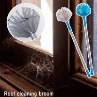 1.4m Ceiling Sweeping Spider Web Sweeping Cleaning Head Circular Rod Duster Dust Telescopic Extension Q7Q8