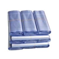 100Pcs Clear PVC Heat Shrink Wrap Bags Dustproof Shrink Film Bags for Small Gift Shoes DIY Homemade Crafts Packaging