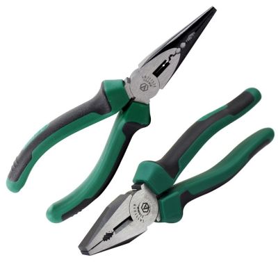 Professional คีมปากจิ้งจก+ปากแหลม6" (รวม2ชิ้น) Plier 6" ผลิตจากเหล็กเกรดพิเศษ ชุบแข็ง