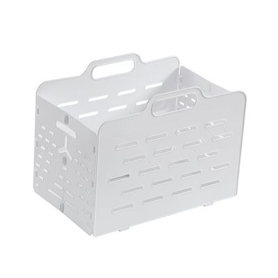 Collapsible Storage Basket Wall Mounted Basket Modern Plastic Bins Crates with Handles