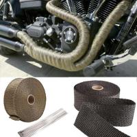 1 Roll 5M Fiberglass Heat Shield Car Motorcycle Exhaust Thermal Tape Header Pipe Heat Wrap Tape Thermal Protection Pipe Insulat Adhesives Tape