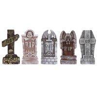 【YP】 5 Pcs Foam Tombstone Froth Tombstones Props The Sign Room Ornament