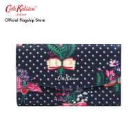 Cath Kidston Foldover Wallet Lillies Posey Navy กระเป๋า กระเป๋าสตางค์ กระเป๋าแคทคิดสตัน