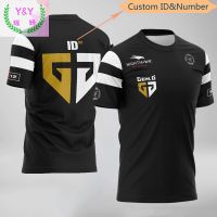 PUBG E-Sports เสื้อยืดเสื้อเจอร์ซีย์นักเตะเกมแฟนชื่อเครื่องแบบสำหรับผู้ชายผู้หญิงเสื้อยืด ID Tees ทีม GE N.G ที่กำหนดเอง