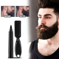 Waterproof Beard Pen Beard Filler Pencil And Brush Repair Moustache Beard Lasting Hair Pencil Tools Enhancer Shaping P6M4