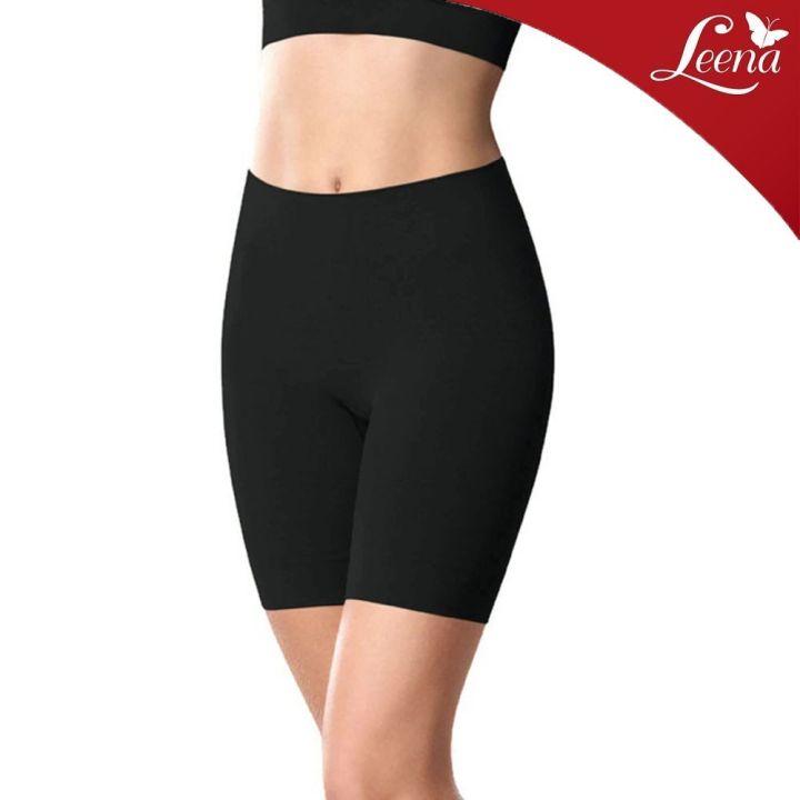 พร้อมส่ง-leena-กางเกงกระชับสัดส่วน-กางเกง-ไร้รอยตะเข็บ-contour-pants-สีดำ-ขาสั้น-ขายาว-size-s-m-l-no-2