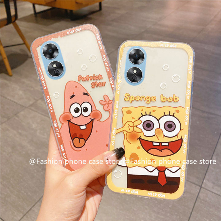 phone-case-เคส-oppo-a38-4g-spongebob-เคสโทรศัพท์รูปการ์ตูนใสราคาไม่แพงซิลิโคนนิ่ม-oppoa38-4g-2023