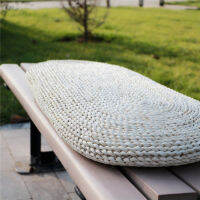 Grass-made futon oval vine-made tatami plus thick floating window cushions meditation Byver Mat yoga mats