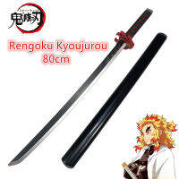 อะนิเมะ Original Kimetsu ไม่มี Yaiba คอสเพลย์อาวุธ Demon Slayer ดาบสีดำ Rengoku Kyoujurou Kyoujurou Tanjirou ดาบ80ซม.