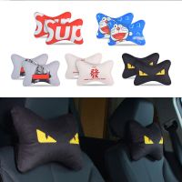 2 Pcs New Cute Increative Car Headrest Memory Cotton Car Seat Neck Pillow Funny Auto Neck Rest Cushion Pad Soft Travel Headrest Seat Cushions