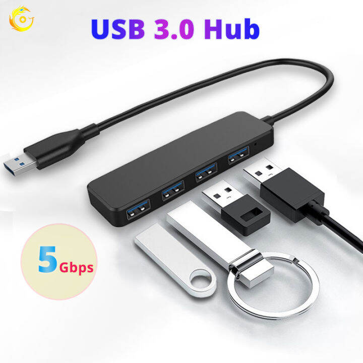 USB 3.0 Hub Multi USB Splitter Adapter 4 Ports High Speed Transmission Multiple USB3.0 Extender ...
