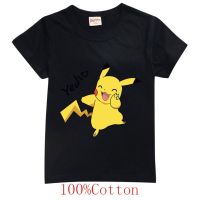 Pokemon 2021 Boys and Girls Short-sleeved T-shirt Childrens Cartoon Summer T-shirt Clothing 07