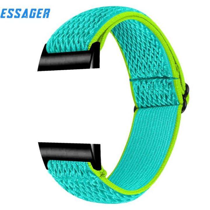 ESSAGER For Fitbit Charge 3 / 3 SE / 4 Elastic Watch Strap Adjustable