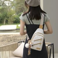 ZARAˉchest bag womens 2023 new casual all-match ladies chest bag Korean soft leather small backpack fashion shoulder Messenger bag 2023 new