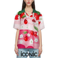 iCONiC WILD CHERRY JUICE HAWAII SHIRT #6628 เสื้อฮาวาย ผ้าไหม พิมพ์ลาย ใส่ได้ ผช ผญ เสื้อแฟชั่น เสื้อแฟชั่นผญ เสื้อผช เสื้อออกงาน เสื้อทำงาน เสื้อชายทะเล