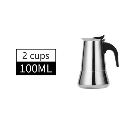 Stainless Steel Coffee Maker Coffee Pot Moka Pot Geyser Coffee Makers Kettle Coffee Brewer Latte Percolator Stove Coffee Tool