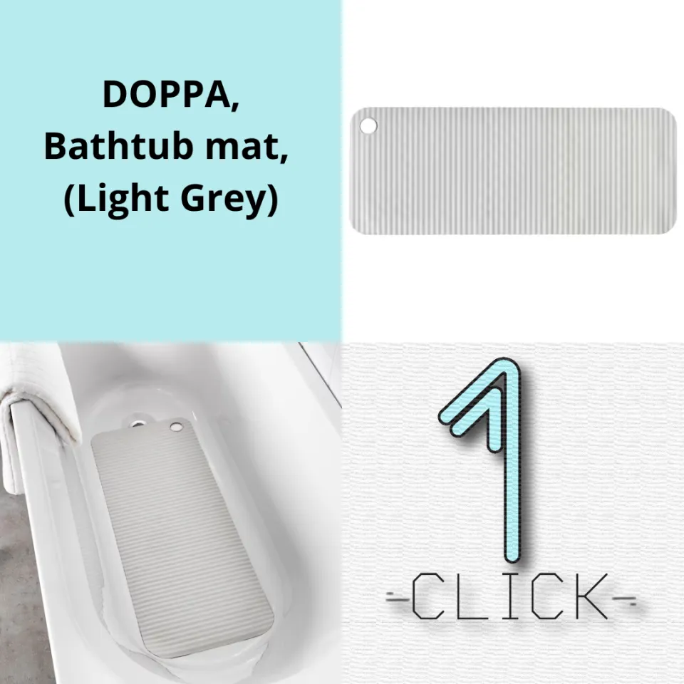 DOPPA Bathtub mat, light gray - IKEA