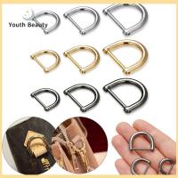 YOUTH BEAUTY โลหะ สายรัดไหล่ อุปกรณ์เสริมสายรัดกระเป๋า หัตถกรรมเครื่องหนัง D Ring Buckle สกรู D หัวเข็มขัด สกรูเปิด เข็มกลัด