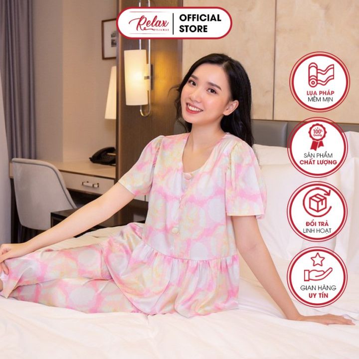 FREESHIP] Đồ Ngủ Nữ Pyjama Tay Ngắn Quần Lửng Freesize HW1009 Đồ ...