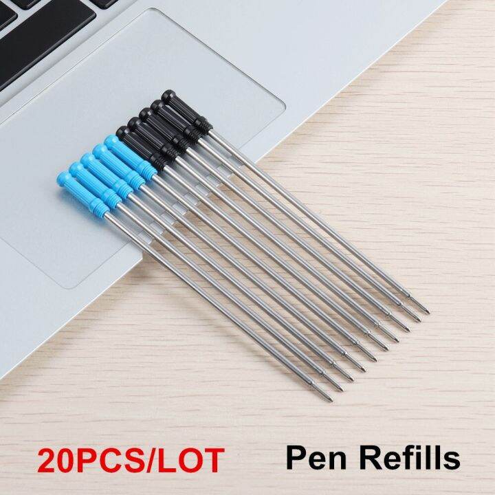 2-11-20-pcs-office-a-pen-metal-ballpoint-pens-rotating-metal-old-oil-pens-0-7mm-blue-black-ink-for-office-amp-school-supplies-pens