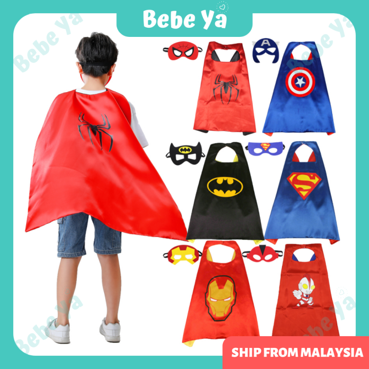 Superhero Cape and Mask Set for Kids - Green Costume Set for Boys Ages 3-8