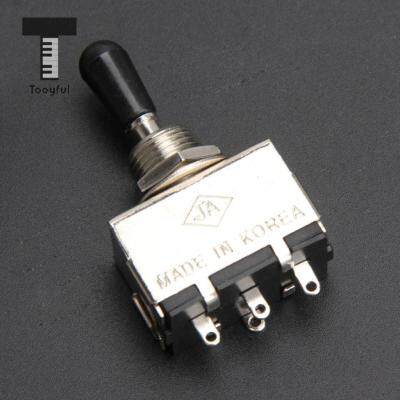 ；‘【； Tooyful Replacement 3 Way Toggle Switch Pickup Selector W/ Black Knob For LP Electric Guitar Parts