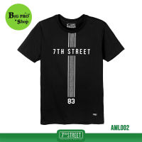 เสื้อยืด แนวสตรีท 7th Street รุ่น Mix Line (ดำ) AML002 ของแท้