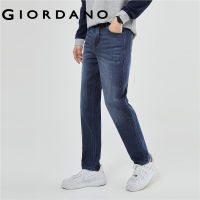 GIORDANO Men Jeans Moustache Effect Mid Rise Denim Jeans Classic Five-Pocket Simple Fashion Casual Tapered Denim Pants 18113920