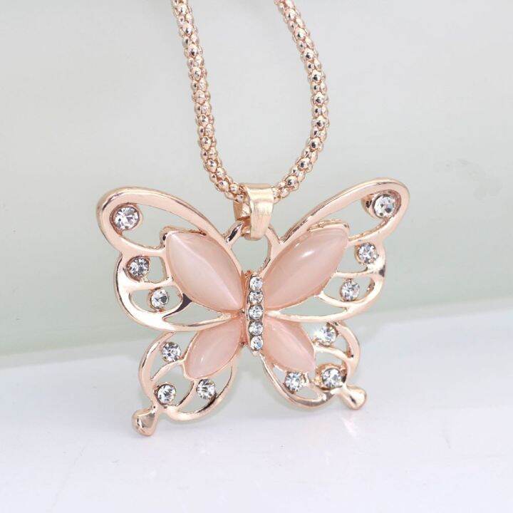 delicate-lady-pink-plated-opal-crystal-butterfly-pendant-necklace-long-chain-hot