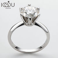 IOGOU 2023ผู้หญิงแหวนหมั้น3กะรัต Mosanite Solitaire แหวนทองคำขาว GRA ใบรับรอง925เงินสเตอร์ลิงเครื่องประดับหรูหรา