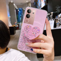 KOSLAM เคสสำหรับ VIVO โทรศัพท์รูปหัวใจพับได้มีประกาย V29 5G V29 V29e Pro 5G V27 Pro 5G V27 5G V27e 5G นุ่มคลังสินค้าพร้อมปลอกโทรศัพท์มือถือ