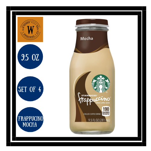 STARBUCKS Frappuccino Mocha Chilled Coffee Drink, 9.5 Fl. Oz - SET OF 4 ...