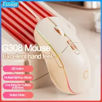 Essage คอมพิวเตอร์การแข่งขันทางอิเล็กทรอนิกส์เมาส์เล่นเกม G308เสียงเงียบ,เมาส์น่ารักราคาคุ้มค่า