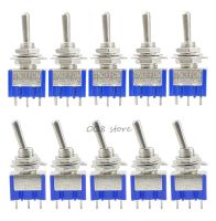 【CW】⊕✢△  10Pcs MTS-103 /ON-OFF-ON / MTS-102 ON-OFF 3 Pin 2/3Position Latching Toggle 125V/6A 250V/3A  BULE S