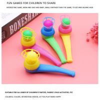 Floating Blow Balls Tube Toy Classic Traditional Plastic Toy Kids Holiday Ball Gift Blowing Children Recall Suspension K5H2