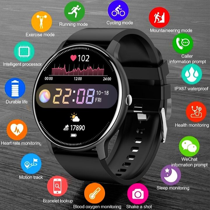 Smart Watch for Men Women 1.39 inch Touch Screen Fitness Watch with Sports Tracker, Sports Smart Watch for Android iOS (Black), Size: One Size