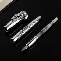 Elephant Head in Lid Fountain Pen Delicate Medium Nib Signature Pens Business Home Office School Supplies 19QA  Pens