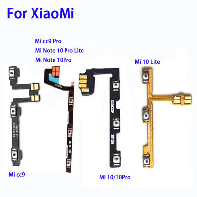 ปุ่มปรับระดับเสียงปุ่มเปิดปิดสายเคเบิ้ลยืดหยุ่นสำหรับ XiaoMi Mi 10 Pro Cc9 Pro Mi Note 10 Pro Lite / 10Pro CC9Pro อะไหล่สายเคเบิล10lite