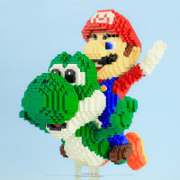 DIY Super Flying Ma Bros Starter Mini Bricks Yoshi Cartoon Anime Figures Model Series Building Blocks Educational Toy for Childr