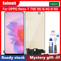 Salmatt หน้าจอ LCD TFT สำหรับ OPPO Reno 7 7SE 7 5G 8 4G 8 5G จอแสดงผล LCD แบบสัมผัสหน้าจอ Digitizer แทนการประกอบสำหรับ OPPO Reno 7 7SE CPH2363 PFCM00 7 5G CPH2371 8 4G CPH2457 8 5G CPH2359หน้าจอจอแสดงผล TFT LCD หน้าจอ LCD