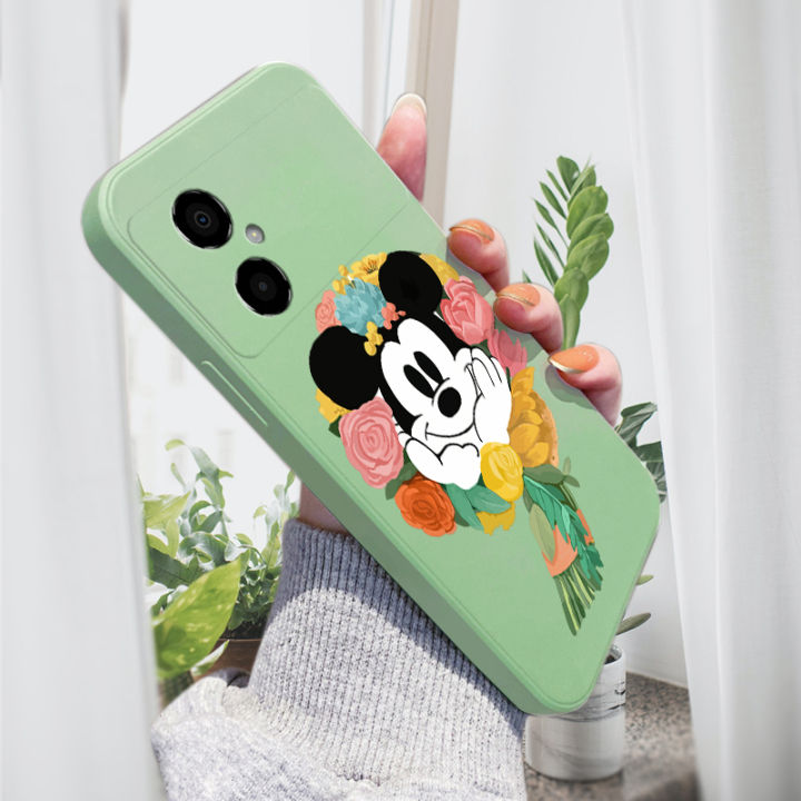 เคสโทรศัพท์ลายการ์ตูน-poco-m4-pro-m4-poco-pro-5g-xiaomi-poco-m4-5g-5g-ลายการ์ตูนพวงหรีดมิกกี้ปลอกซิลิโคนน้ำทรงสี่เหลี่ยมดั้งเดิมคลุมทั้งหมดเคสป้องกันทนแรงกระแทกกล้อง