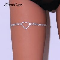 【CW】☢  Stonefans Fashion Heart-shaped Thigh Chain Jewelry Accessories Nightclub Leg Chains Dancer Outfit