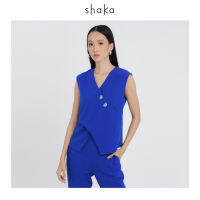 AW21 Shaka V-Neck Sleeveless Blouse - BL-A210706 เสื้อแขนกุดคอวี