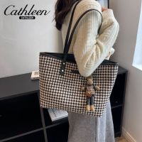 Kathleen female bag is popular this year 2023 new plaid laptop bag joker large-capacity single shoulder tote bags --ndjb238803