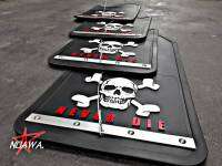 บังโคลน กันโคลน SKULL NEVER DIE AL PLATE  สำหรับรถยนต์ 1ชุด 4ล้อ  ใส่ได้ทุกรุ่น.