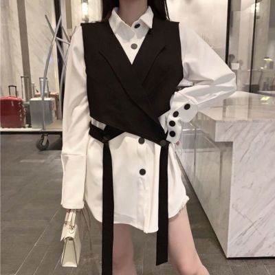 Oversized Womens 2023 Spring and Autumn New Fashionable Age Reducing Shirt Set, Fat Sister Shows Thin, Covers the Belly, and Mesh Red Two Piece Set
