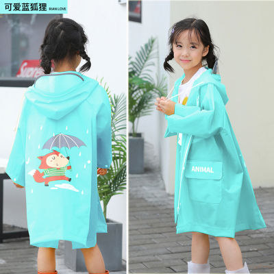 Cute Kids Raincoat Wateproof Children s Rain Poncho Rain Coat Jacket with Backpack Position
