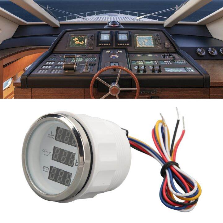 Water Temp Oil Pressure Voltage Meter 52mm Safe 3 in 1 Digital Gauge